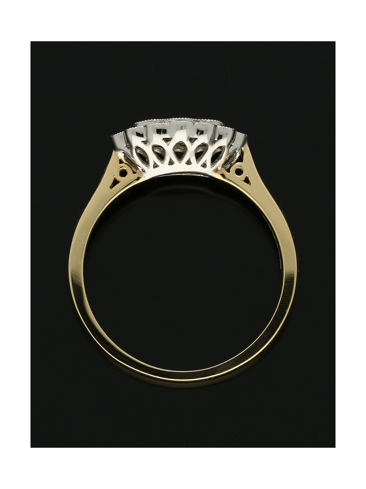 Diamond Cluster Ring 0.50ct Round Brilliant Cut in 18ct Yellow and White Gold