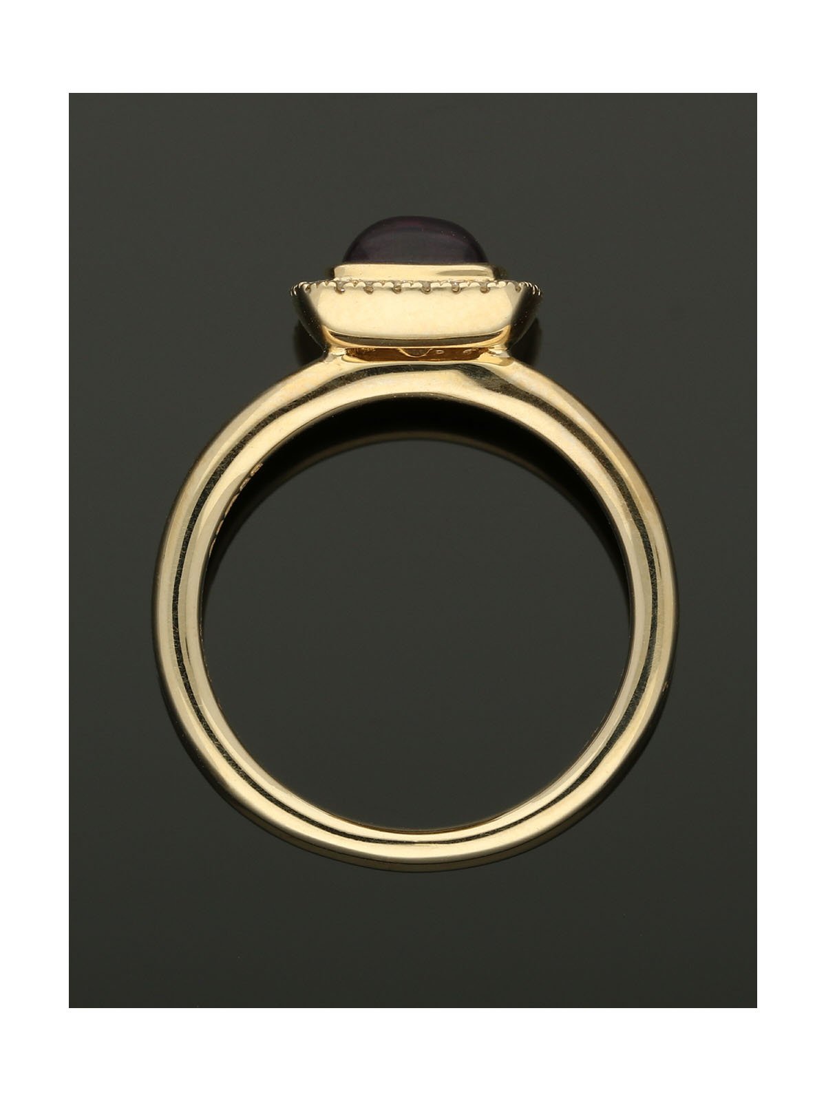Amethyst & Diamond Ring in 9ct Yellow Gold