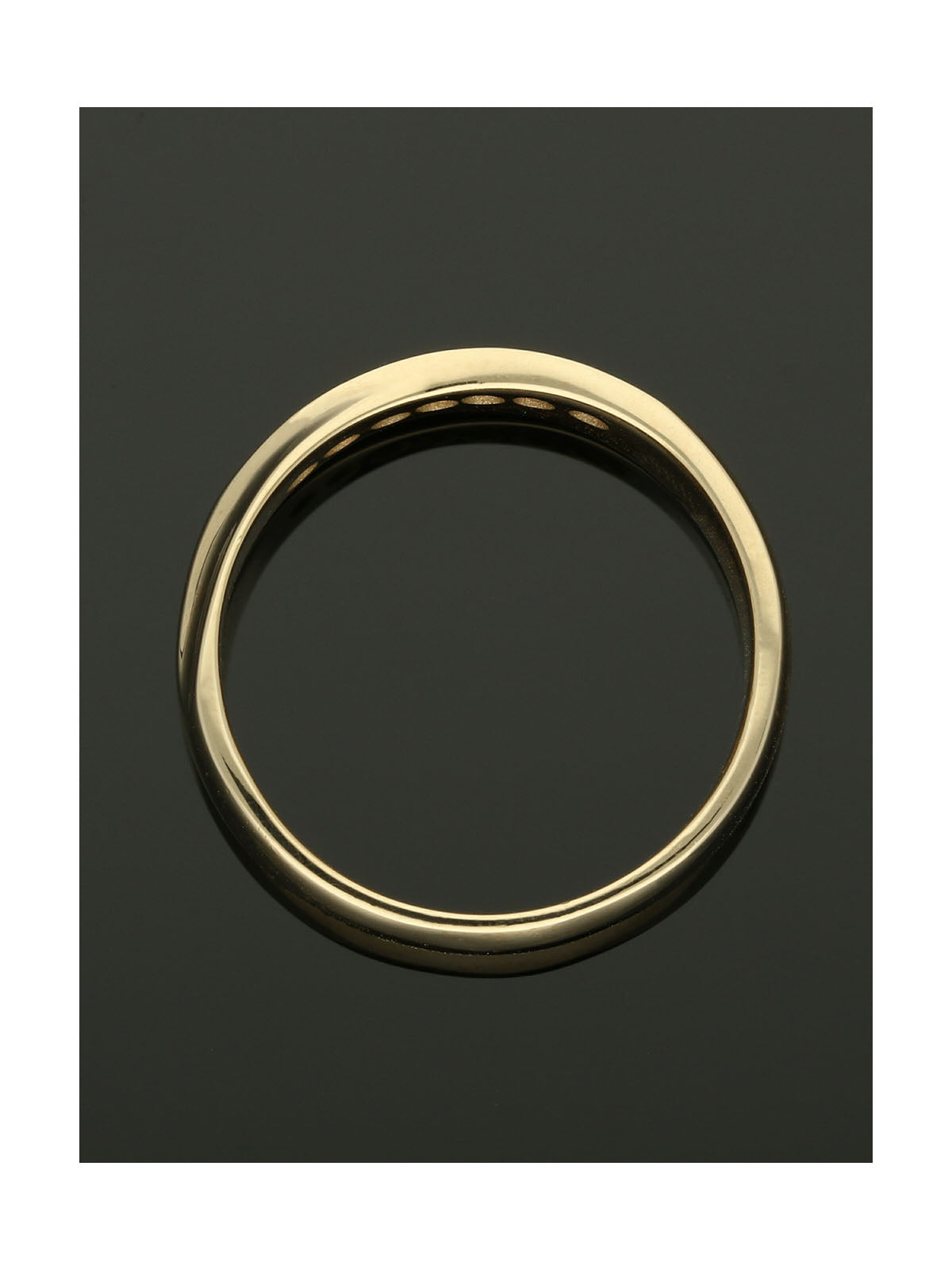 Emerald & Diamond Half Eternity Ring in 9ct Yellow Gold