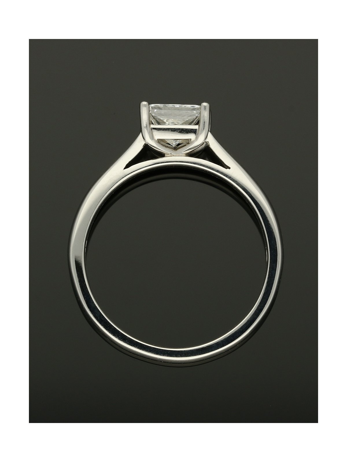 Diamond Solitaire Engagement Ring "The Grace Collection" Certificated 1.00ct Princess Cut in Platinum