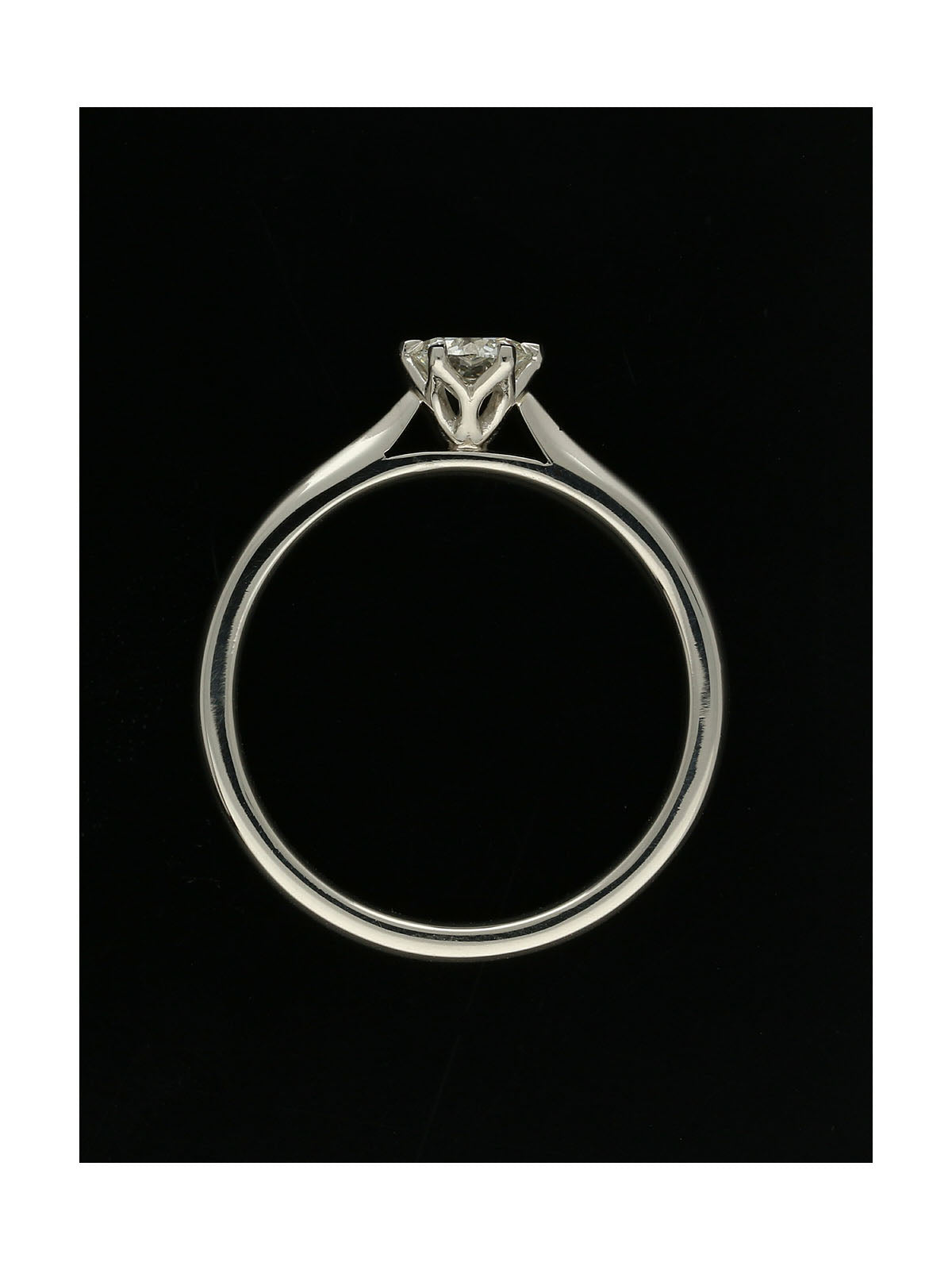 Diamond Solitaire Engagement Ring 0.33ct Certificated Round Brilliant Cut in Platinum