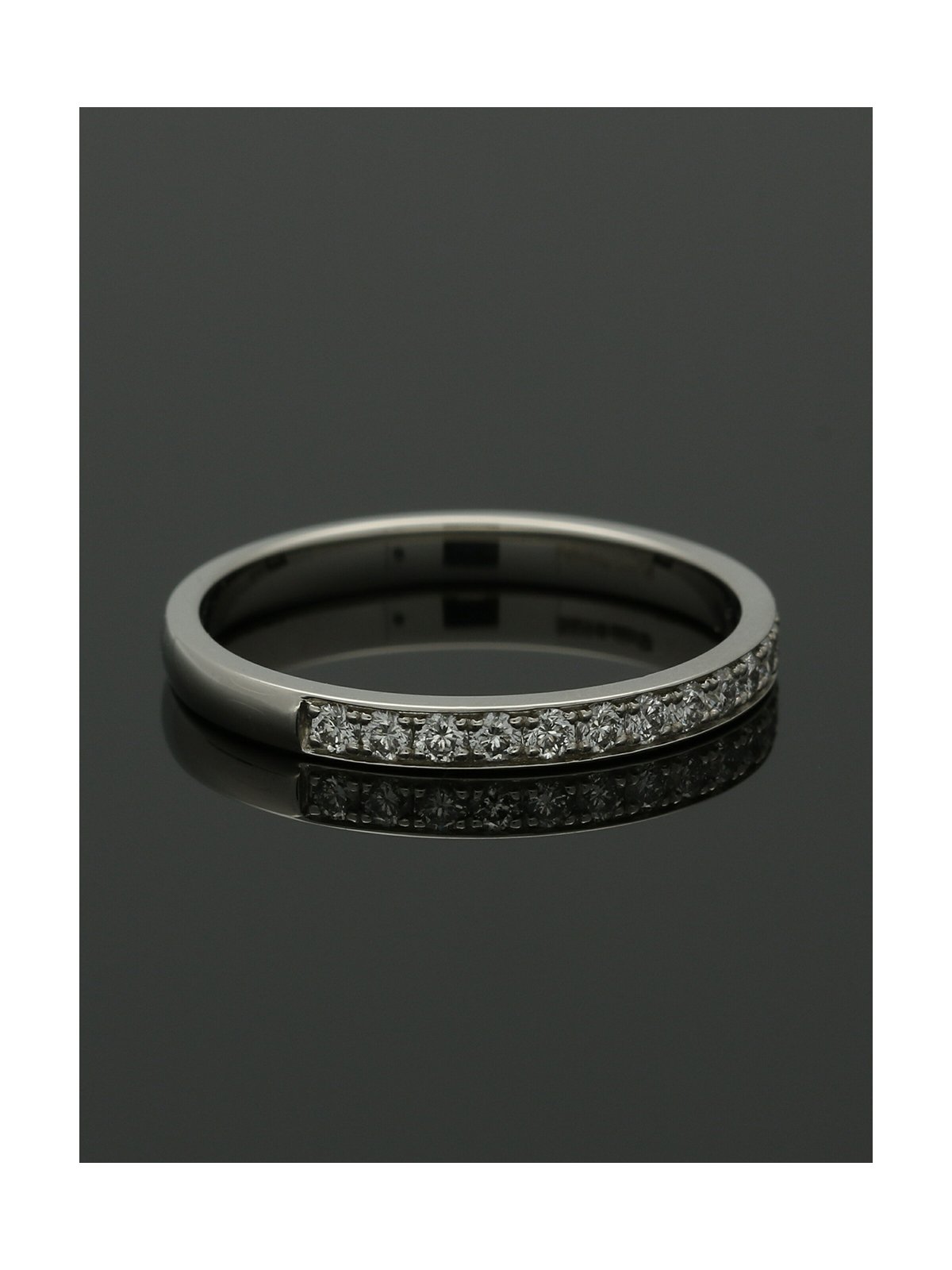 Diamond Half Eternity Ring 0.25ct Round Brilliant Cut in Platinum