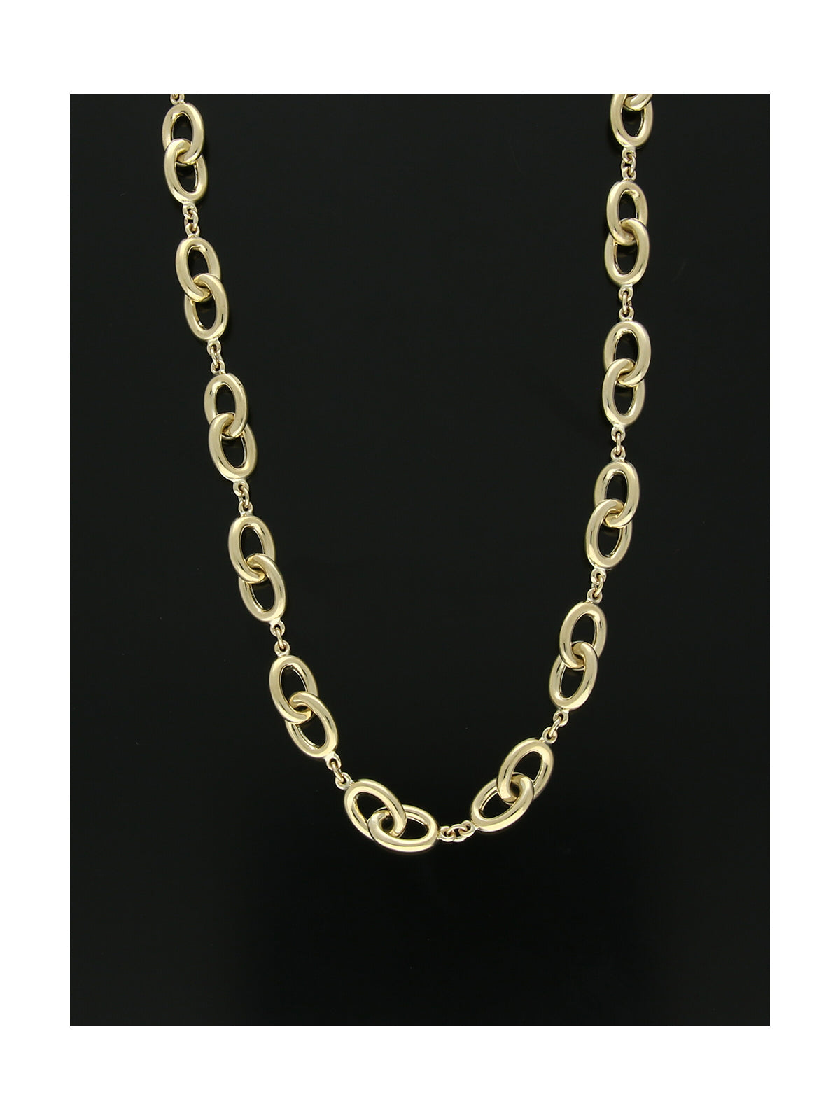 Oval Link Necklace in 9ct Yellow Gold
