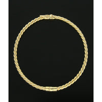 Twisted Hinged Bangle in 9ct Yellow Gold