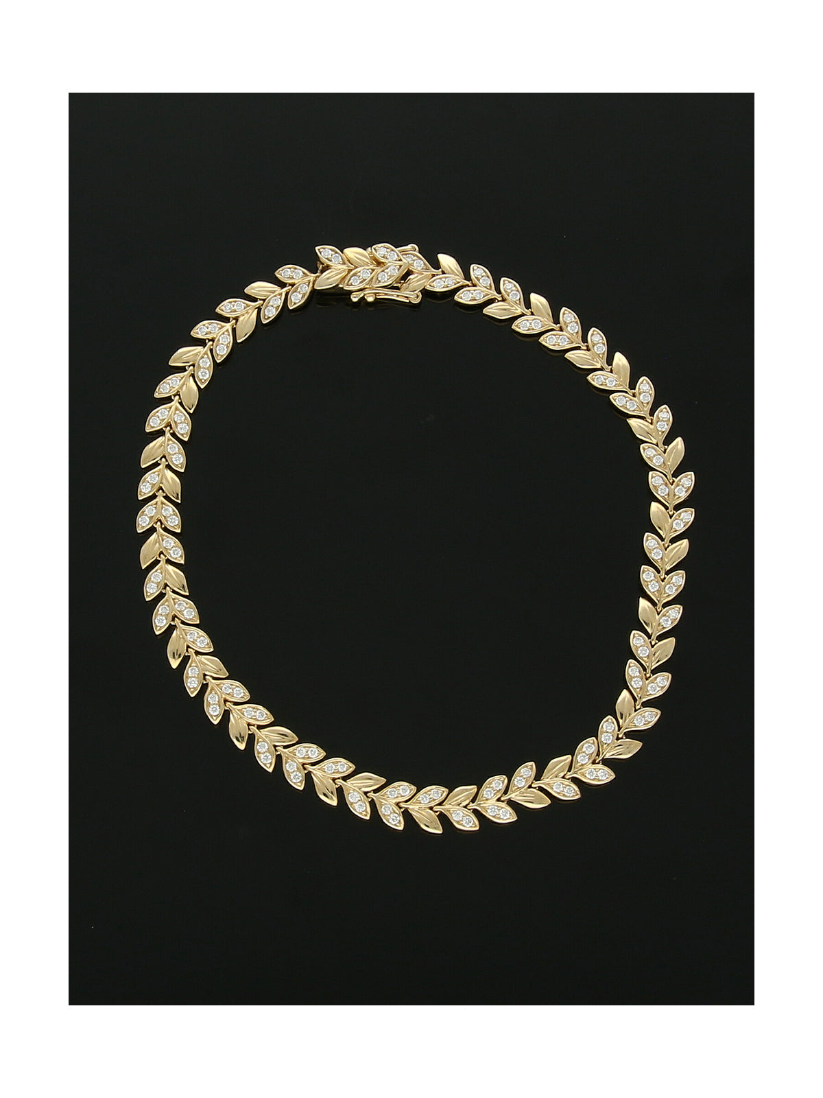 Diamond Vine Bracelet 0.84ct in 9ct Yellow Gold