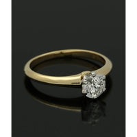 Pre Owned Tiffany Diamond Solitaire Ring in 18ct Yellow Gold & Platinum