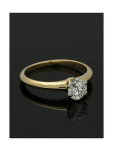 Pre Owned Tiffany Diamond Solitaire Ring in 18ct Yellow Gold & Platinum