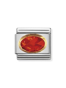 Nomination Classic Bright Orange Faceted Zirconia Charm 030601-026