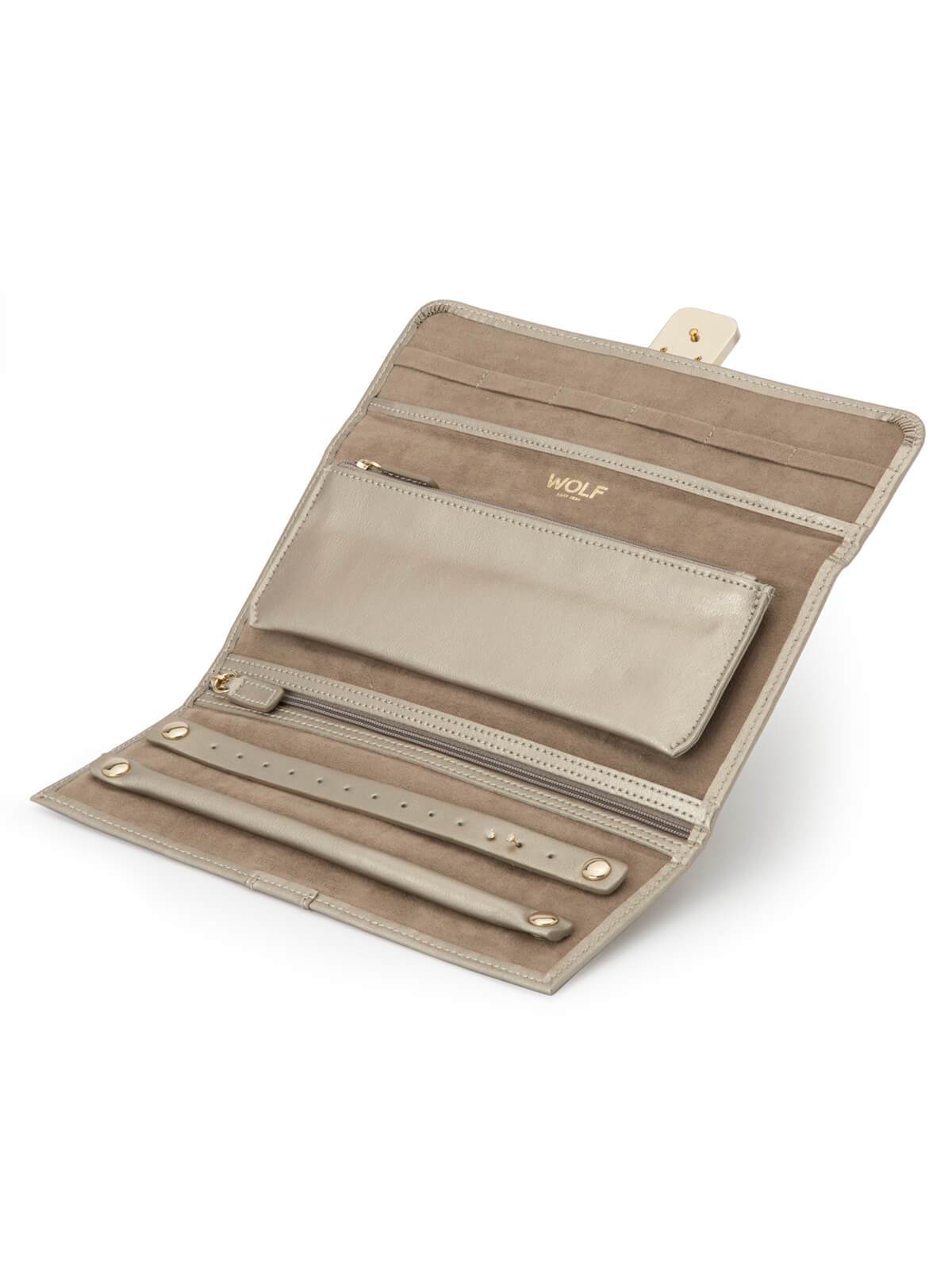 Wolf Palermo Jewellery Roll in Pewter 213478