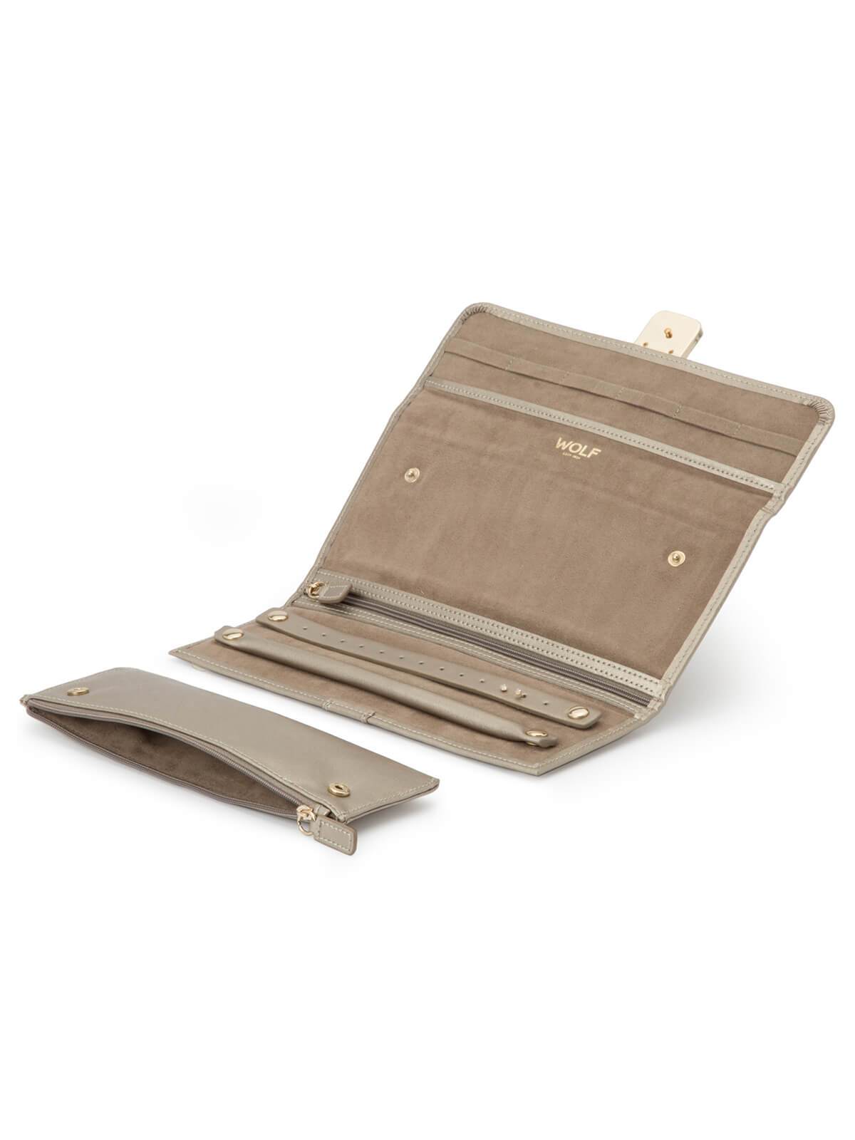Wolf Palermo Jewellery Roll in Pewter 213478