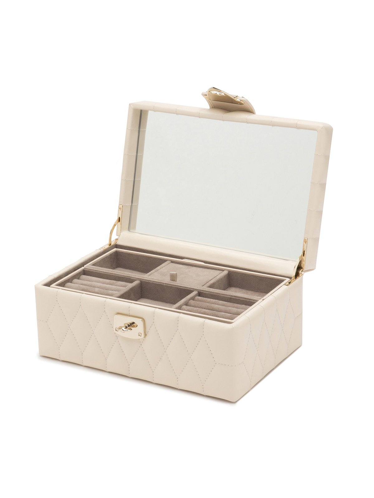 Wolf Caroline Small Jewellery Box in Ivory 329853