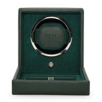 Wolf Cub Single Watch Winder with Cover in Green 461141