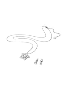 SALE Swarovski Stella White Crystal Necklace & Earrings Set 5622729