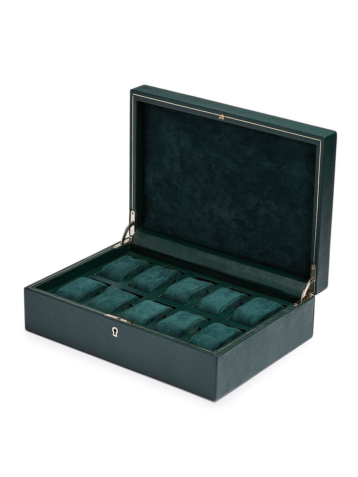 Wolf British Racing Green 10 Piece Watch Box 792741