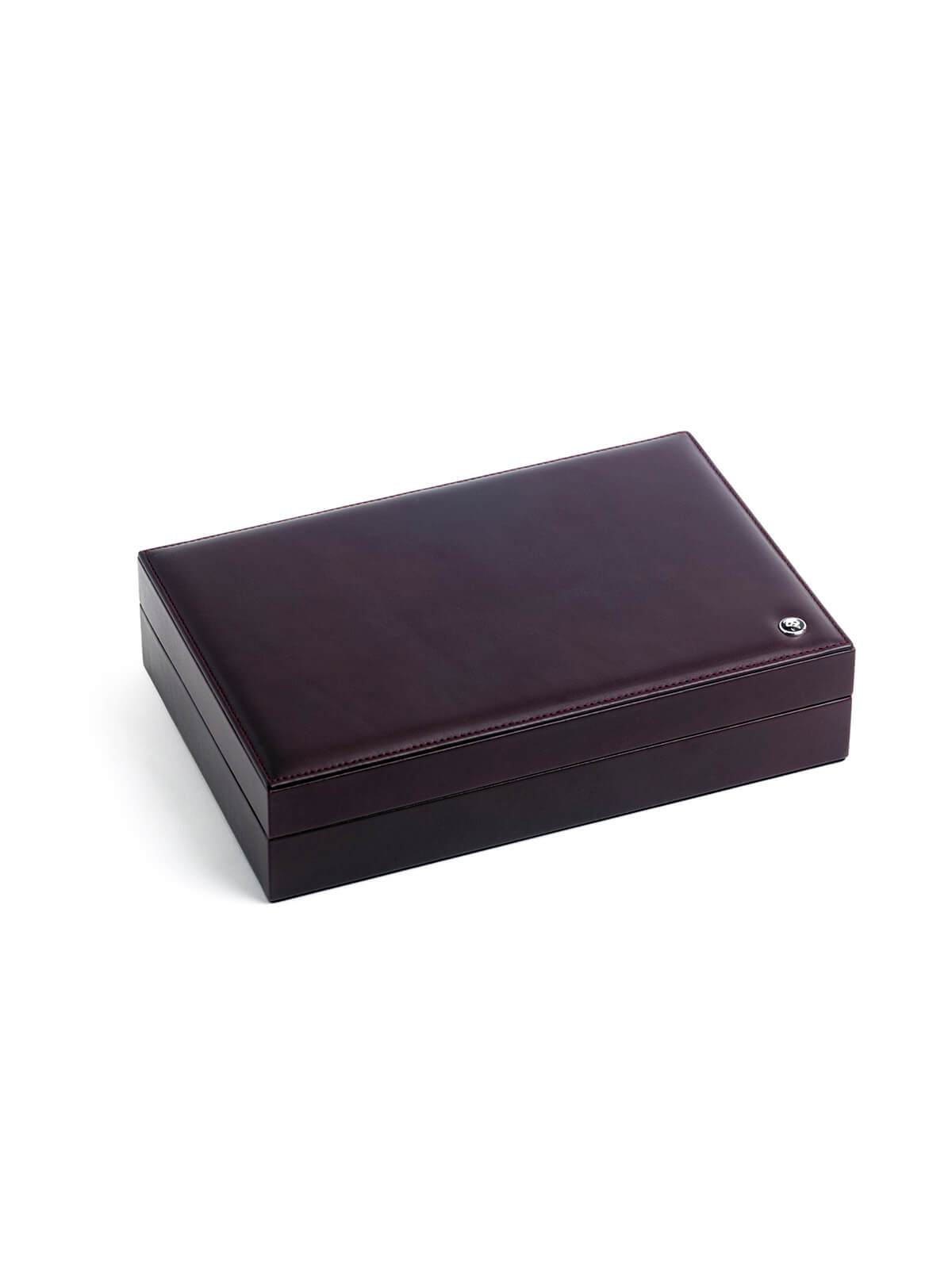 Deakin & Francis Burgundy Leather Cufflink Box G04120003