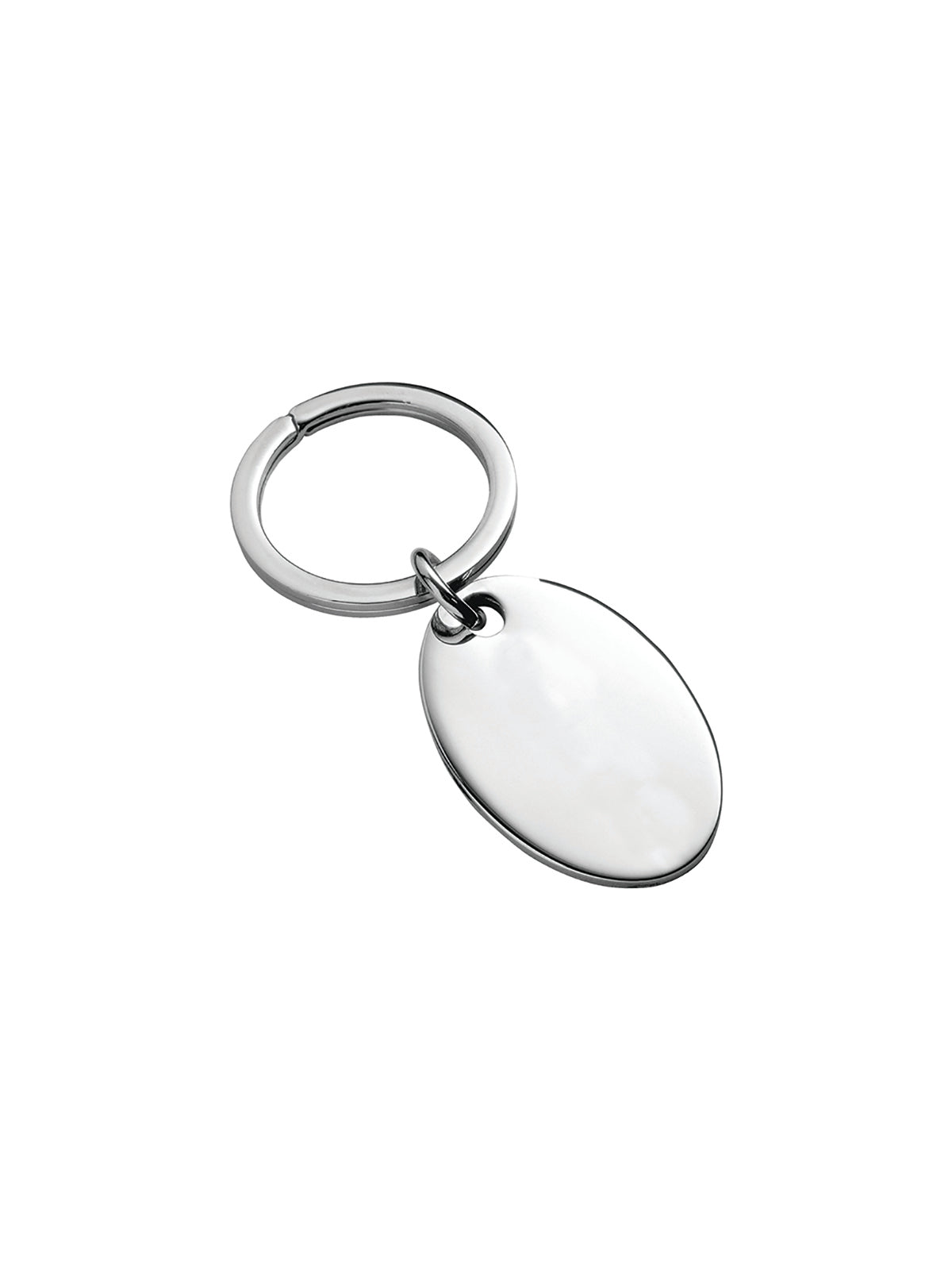 Silver Oval Keyring