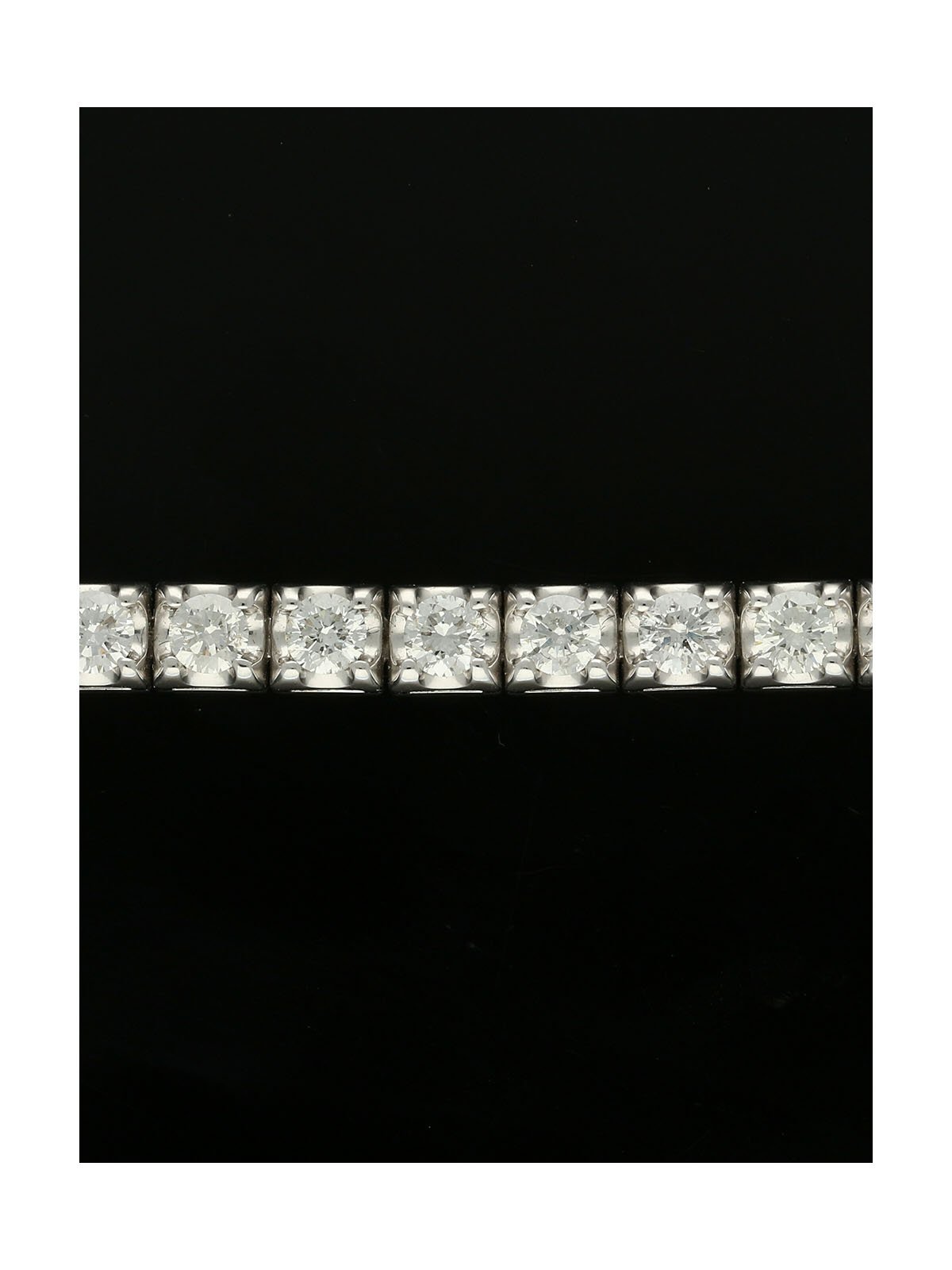Diamond Line Bracelet 4.00ct Round Brilliant Cut in 18ct White Gold