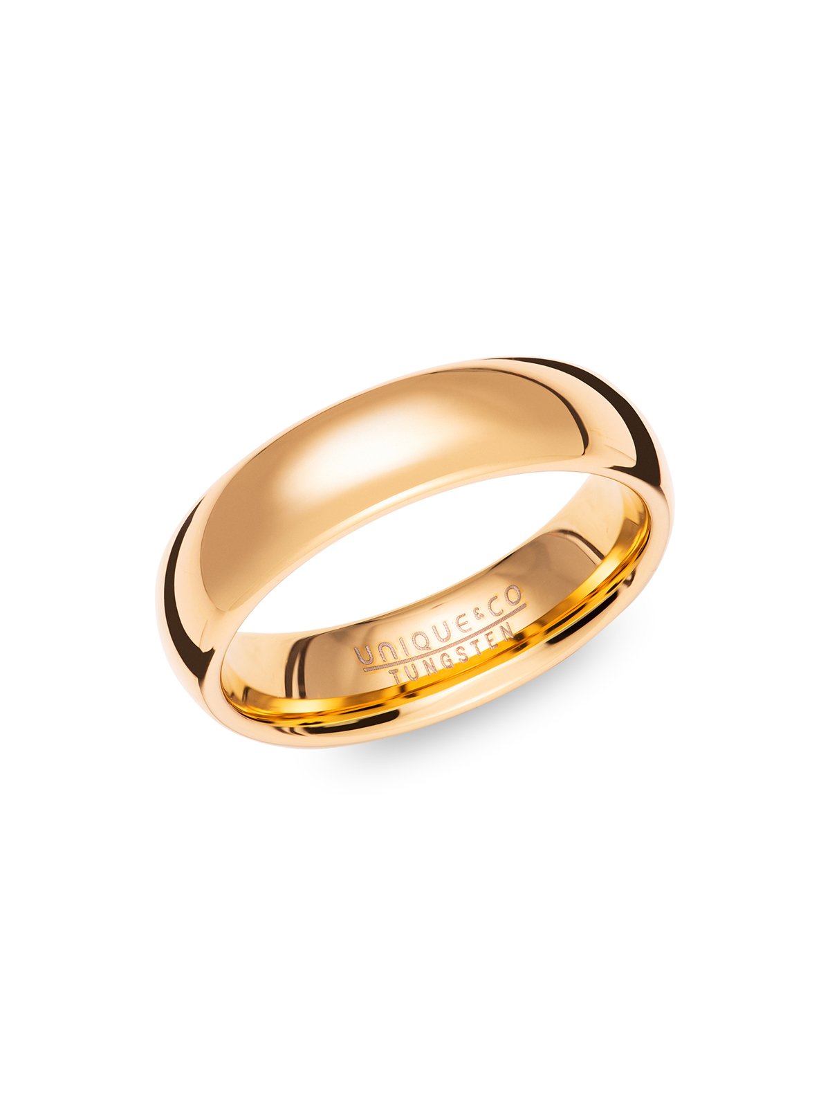 Unique & Co. Tungsten Carbide Ring with Yellow IP Plating
