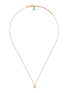 Gucci GG Running 18ct Yellow Gold & Blue Topaz Necklace