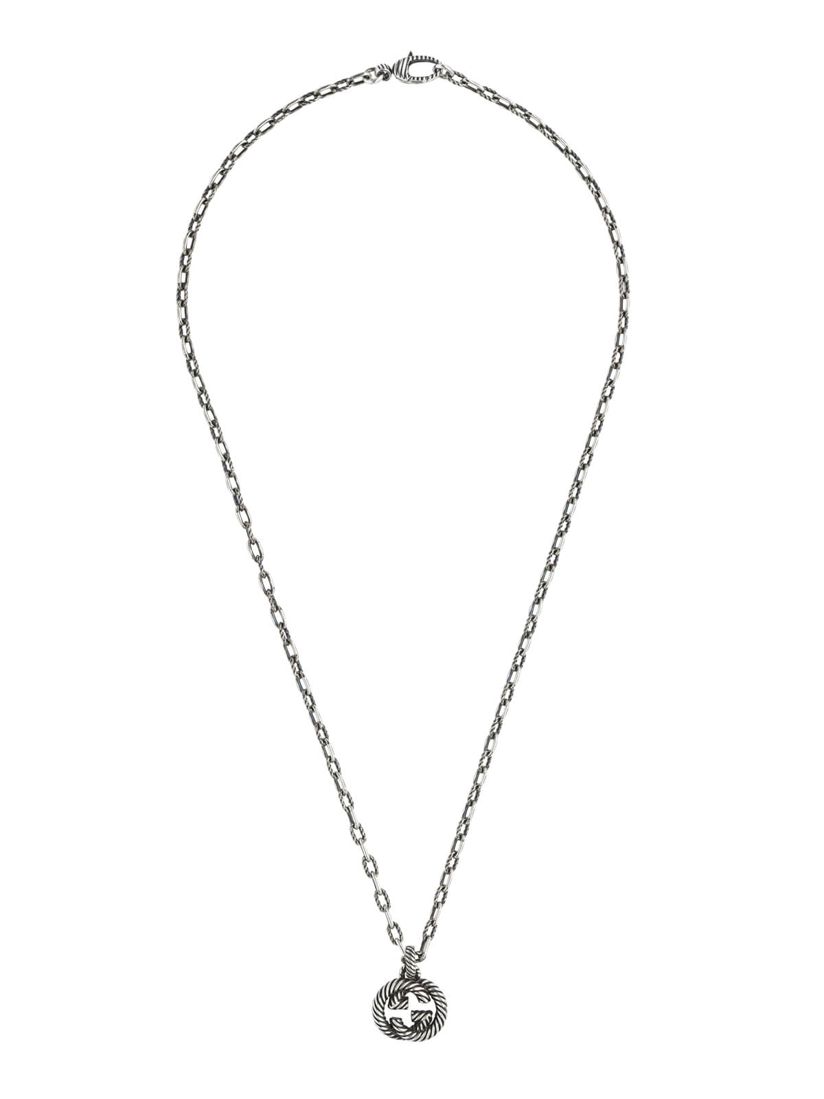 Gucci Interlocking Silver Necklace