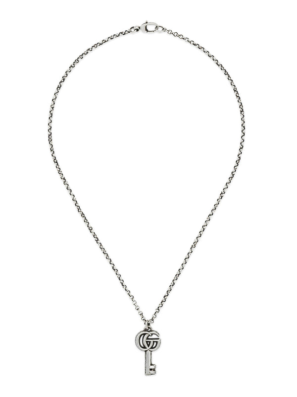 Gucci GG Marmont Silver Key Necklace
