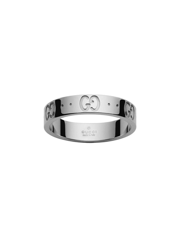Gucci Icon Ring in 18ct White Gold - Size M-N YBC073230002013