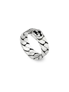 Gucci Interlocking G Ring 6mm in Silver - Size 16