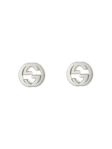 Gucci Interlocking Silver Stud Earrings