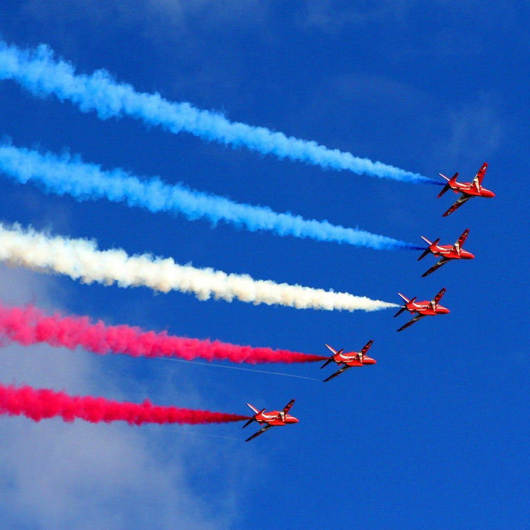 The RAF Red Arrows can be seen at Eastbourne Airbourne on Friday 17th, Saturday 18th and Sunday 19th August 2018.