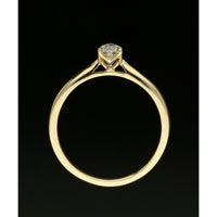 Diamond Solitaire Engagement Ring 0.30ct Certificated Pear Cut in 9ct Yellow Gold