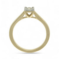 Diamond Solitaire Miracle Set Engagement Ring 0.20ct Round Brilliant Cut in 9ct Yellow Gold