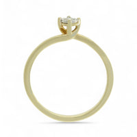 Diamond Solitaire Miracle Set Engagement Ring 0.05ct Round Brilliant in 9ct Yellow Gold