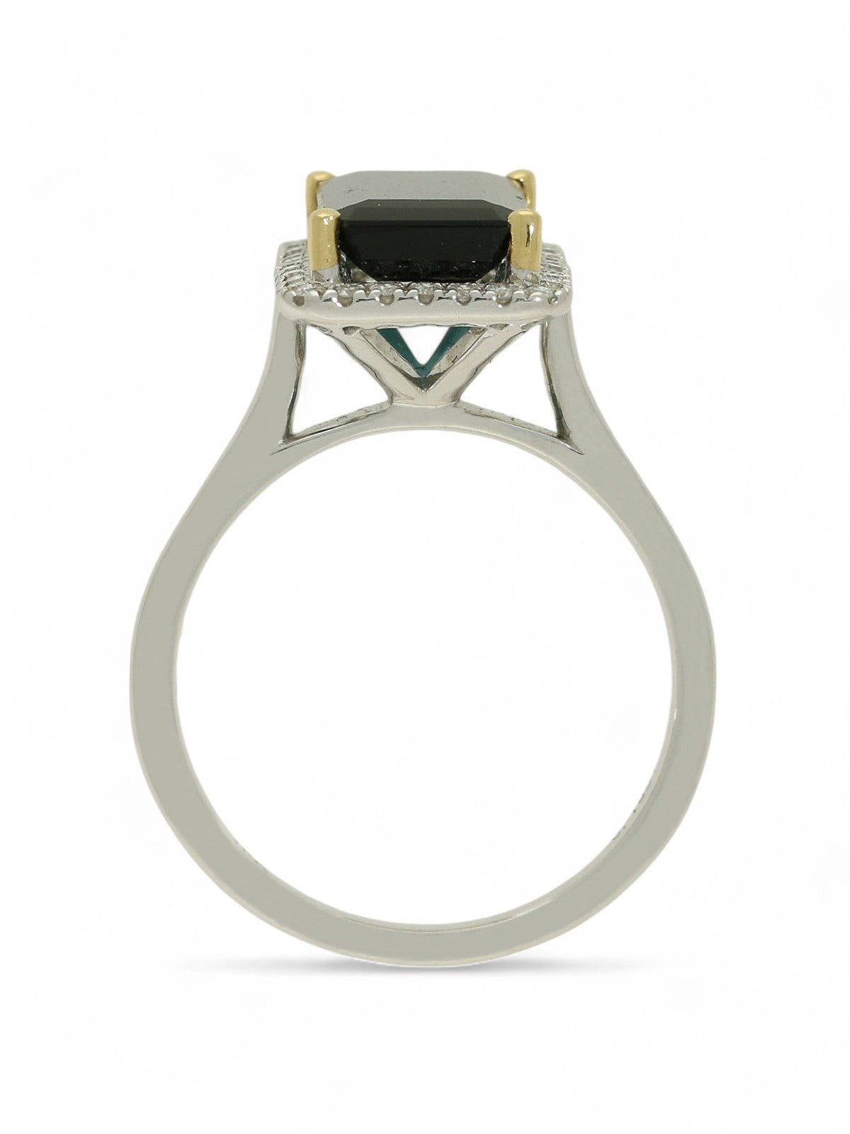 Tourmaline and Diamond Cluster Ring in 18ct Yellow and White Gold