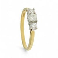 Diamond Three Stone Ring in 18ct Yellow & White Gold