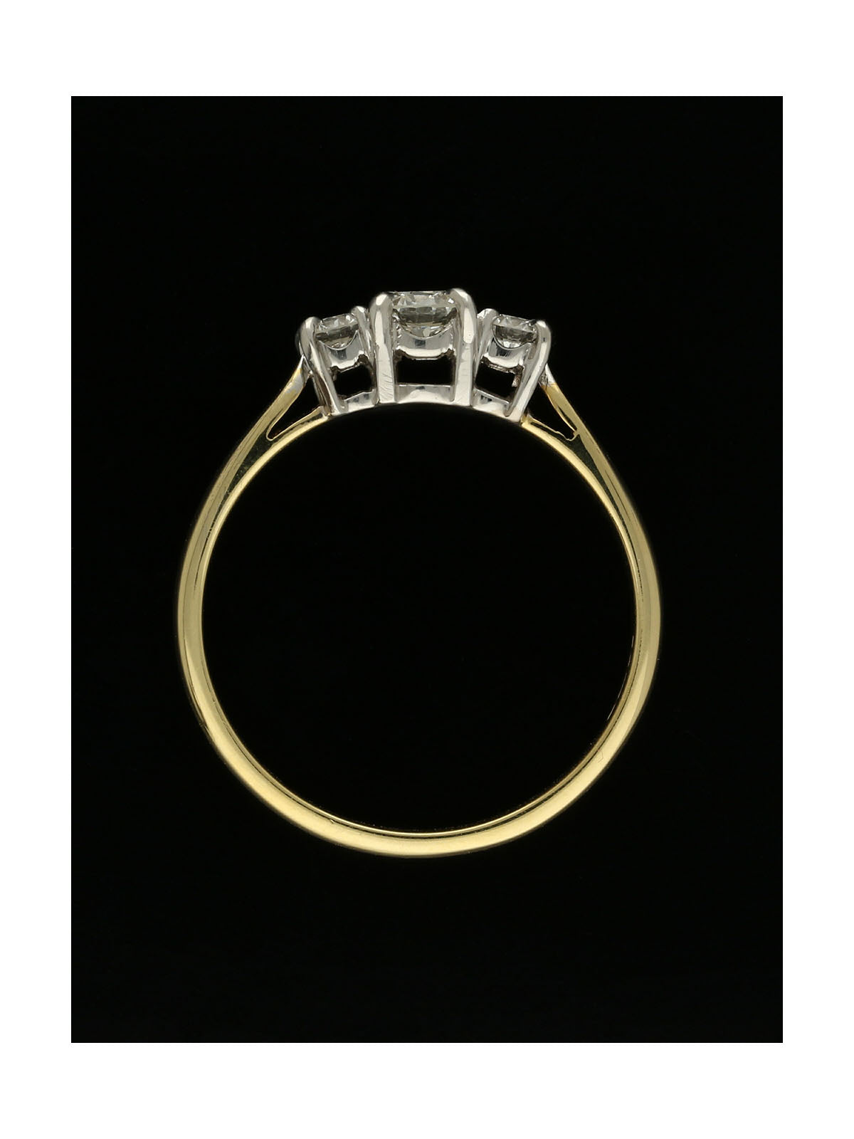 Diamond Three Stone Ring in 18ct Yellow & White Gold