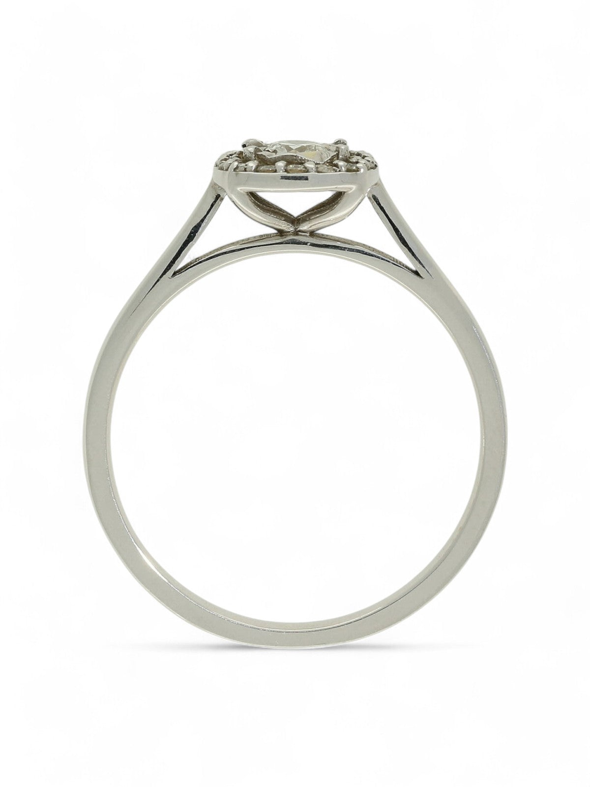 SALE Diamond Cushion Shaped Cluster Ring in 9ct White Gold