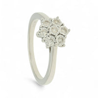 Diamond Cluster Miracle Set Ring 0.17ct Round Brilliant Cut in 9ct White Gold