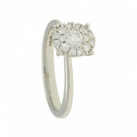 SALE Diamond Cluster Ring 0.46ct Round Brilliant Cut in 18ct White Gold