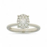 SALE Diamond Cluster Ring 0.46ct Round Brilliant Cut in 18ct White Gold