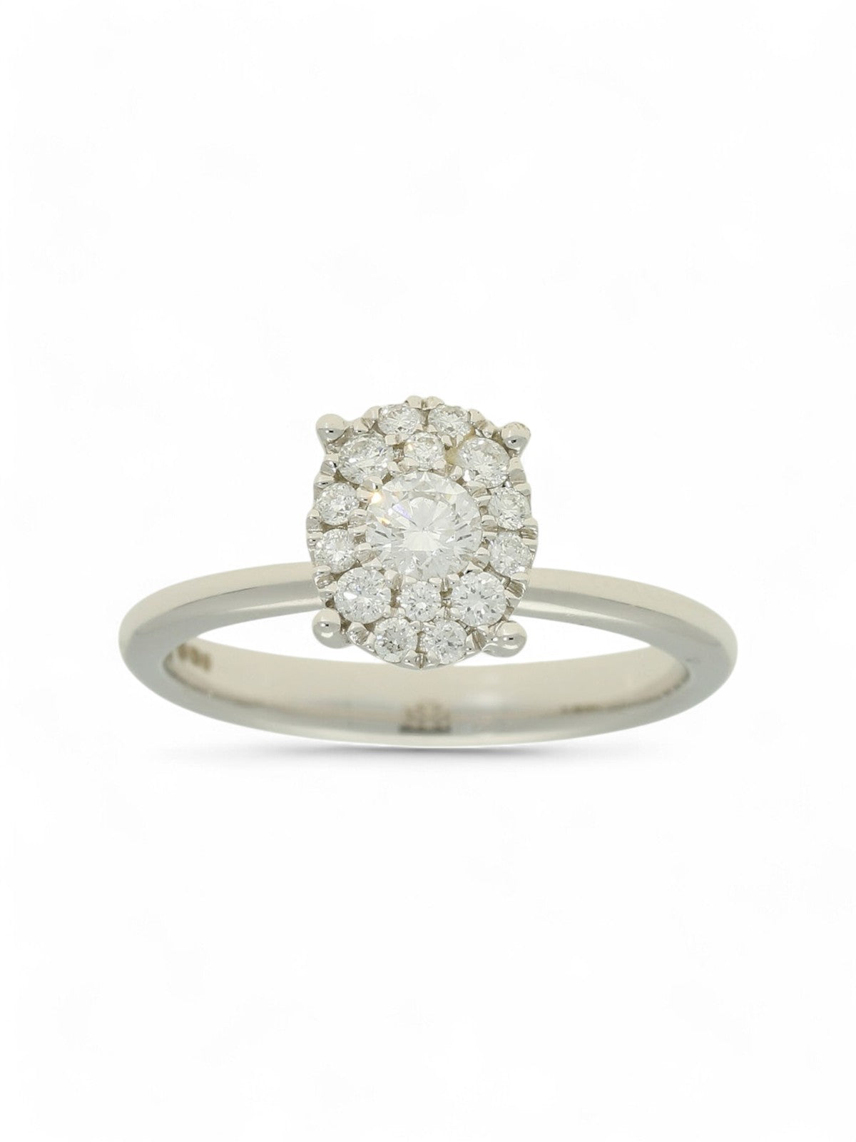 SALE Diamond Cluster Ring 0.46ct Round Brilliant Cut in 18ct White Gold