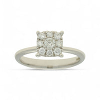 SALE Diamond Cluster Ring 0.36ct Round Brilliant Cut in 18ct White Gold