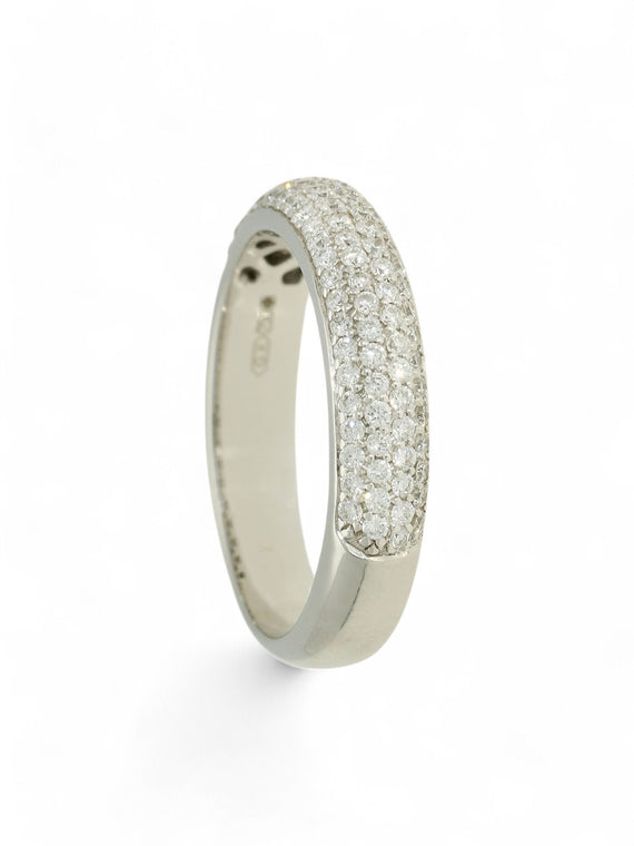 Diamond Half Eternity Ring 0.50ct Certificated Round Brilliant Cut in 18ct White Gold