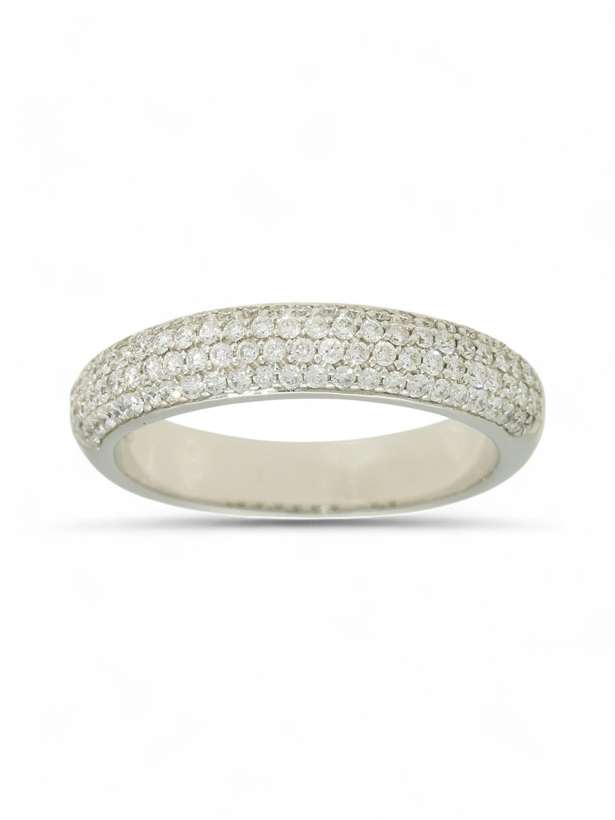 Diamond Half Eternity Ring 0.50ct Certificated Round Brilliant Cut in 18ct White Gold