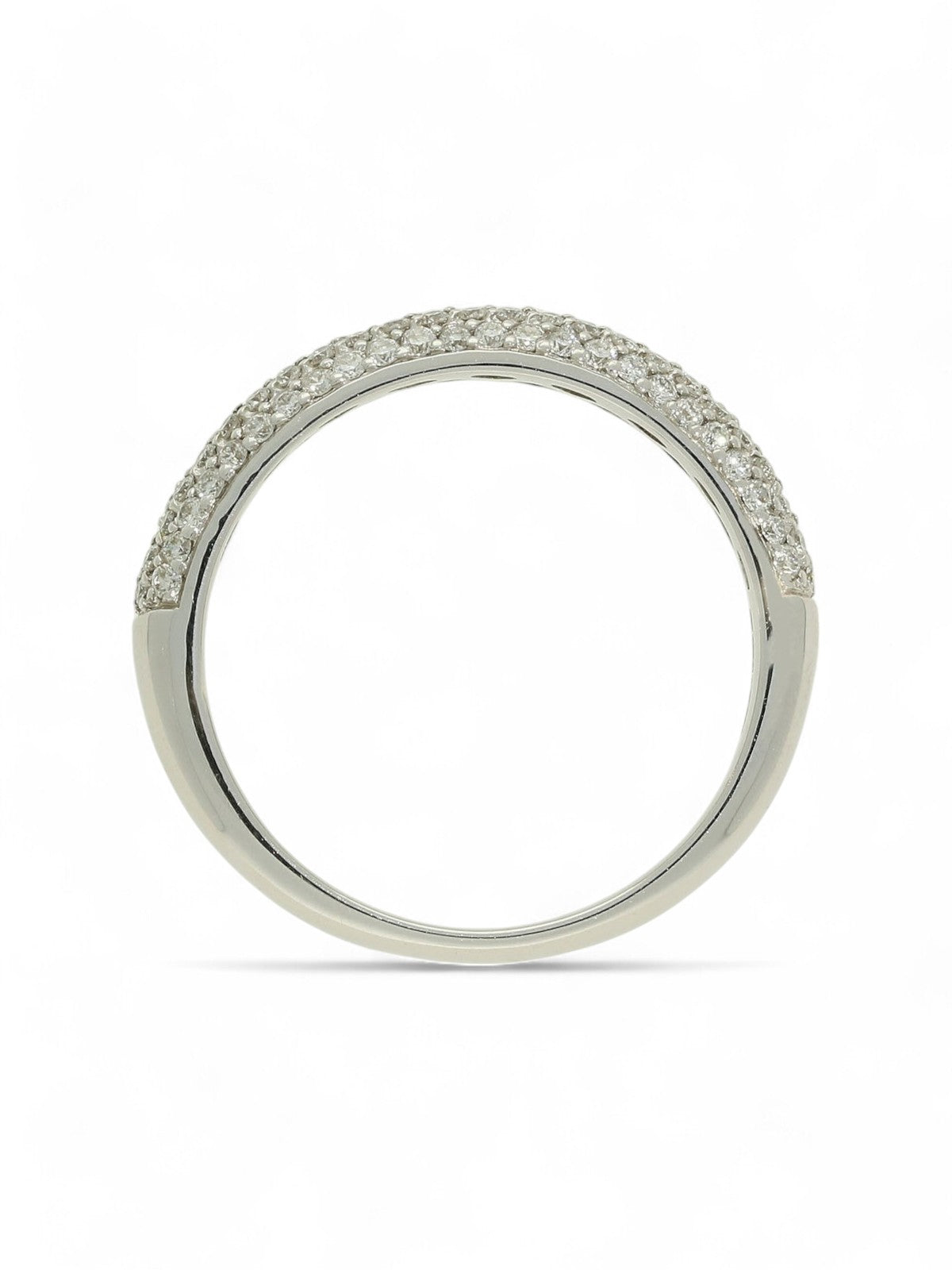 Diamond Half Eternity Ring 0.50ct Certificated Round Brilliant Cut in 18ct White Gold