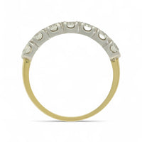 Diamond Half Eternity Ring 0.84ct Round Brilliant Cut in 18ct Yellow & White Gold