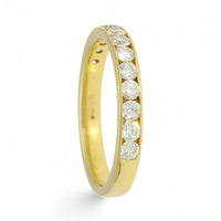 Diamond Half Eternity Ring Certificated 0.75ct Round Brilliant Cut in 18ct Yellow Gold