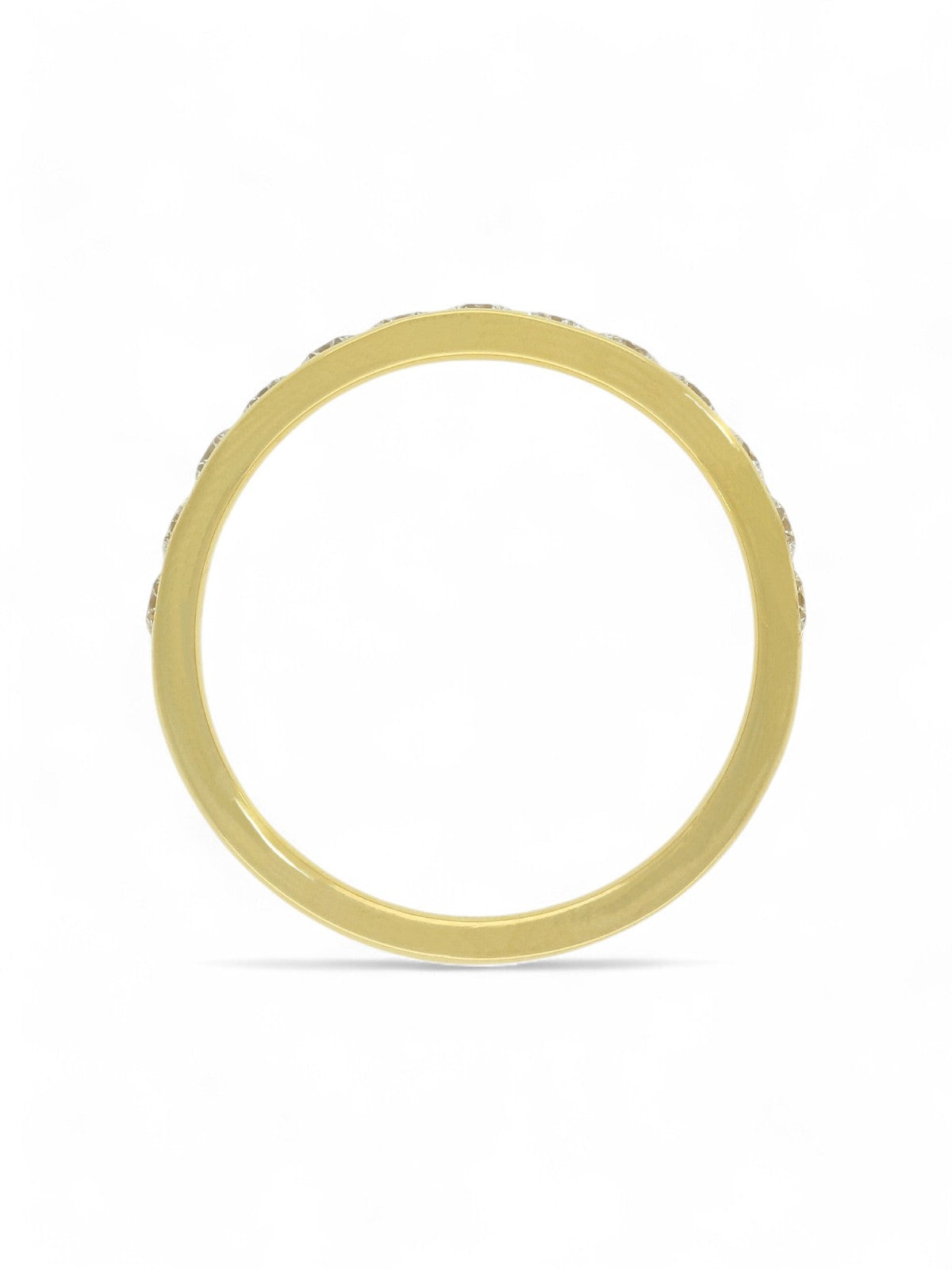 Diamond Half Eternity Ring Certificated 0.75ct Round Brilliant Cut in 18ct Yellow Gold