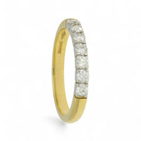 Diamond Half Eternity Ring 0.35ct Round Brilliant Cut in 18ct Yellow & White Gold