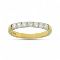 Diamond Half Eternity Ring 0.35ct Round Brilliant Cut in 18ct Yellow & White Gold