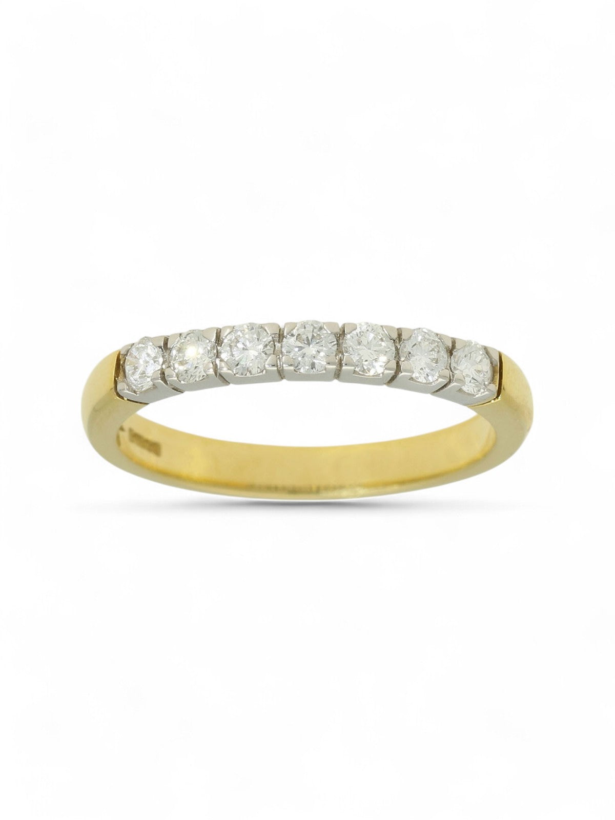 Diamond Half Eternity Ring 0.35ct Round Brilliant Cut in 18ct Yellow & White Gold